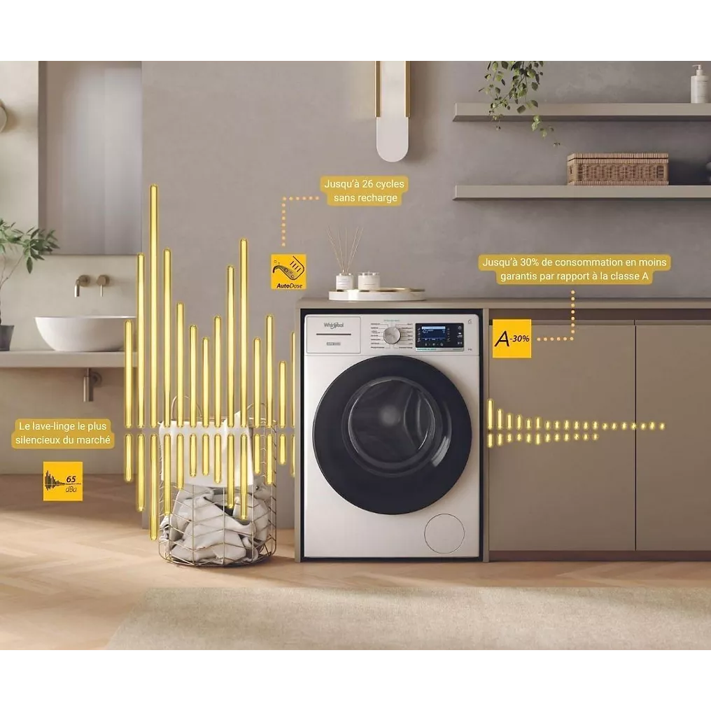 Lave linge hublot WHIRLPOOL W7X89B SILENCE FR – Image 9